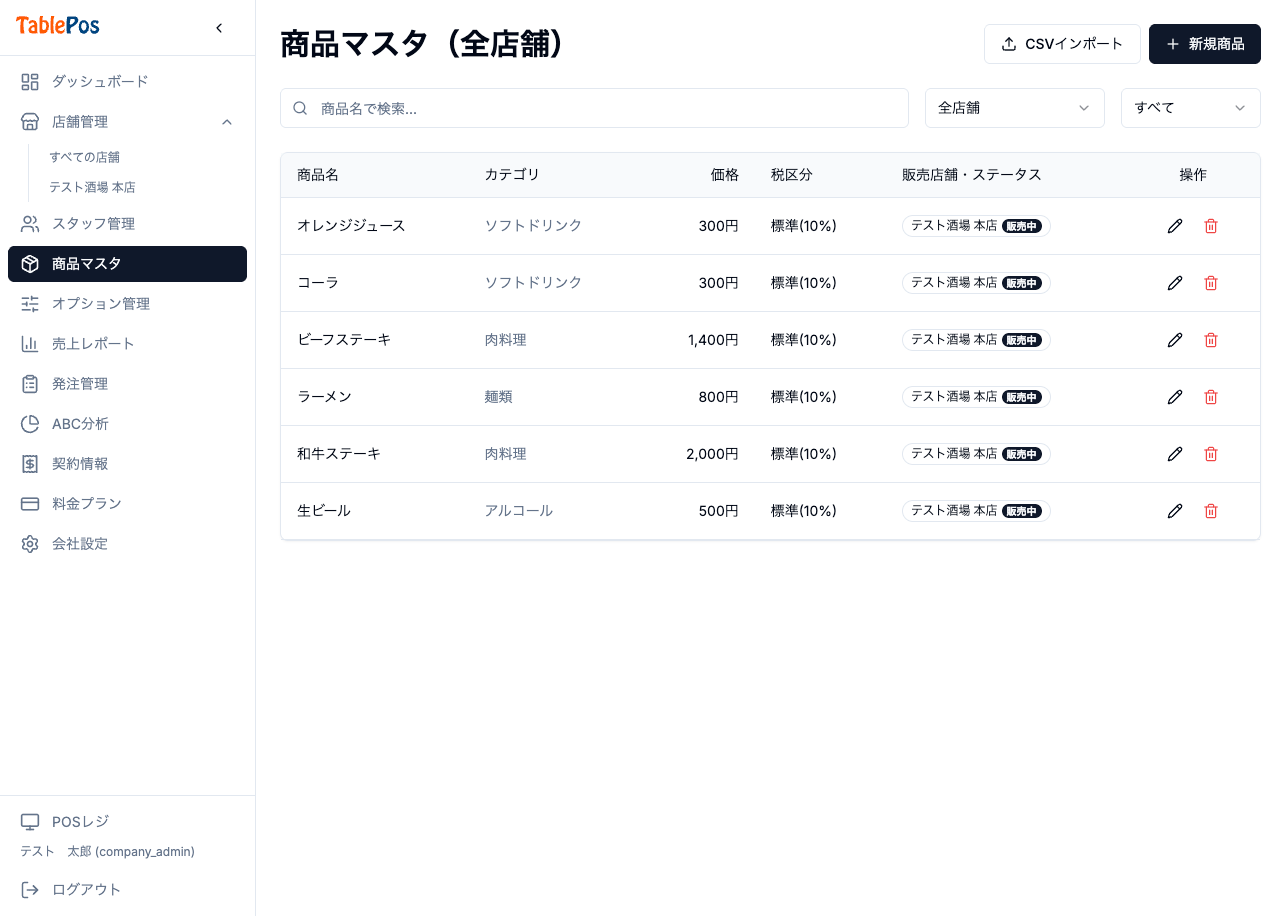 商品一覧画面